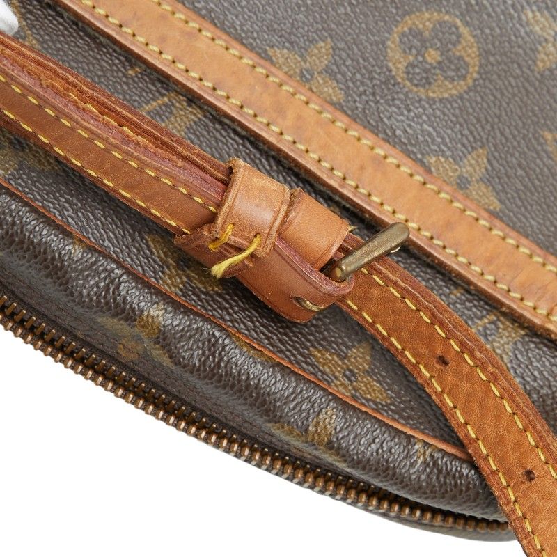 Louis Vuitton Monogram Jeune Fille MM Crossbody Shoulder Bag Brown Leather — view 7
