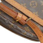 Louis Vuitton Monogram Jeune Fille MM Crossbody Shoulder Bag Brown Leather — view 7