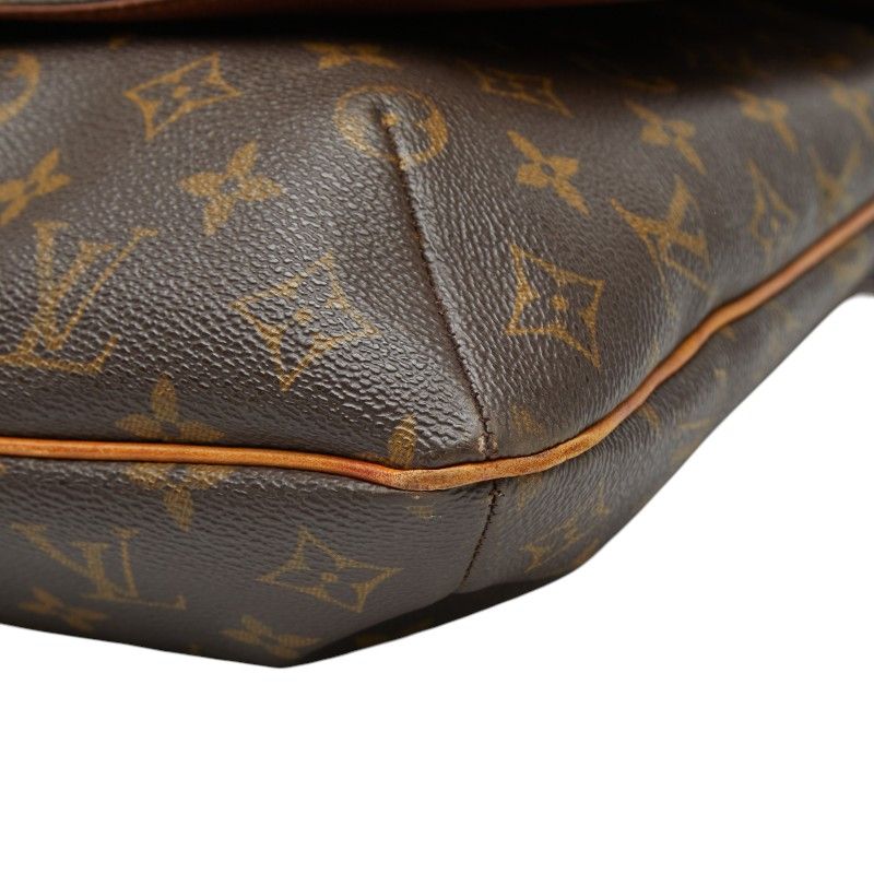Louis Vuitton Monogram Musette Crossbody Shoulder Bag Brown Leather — view 4