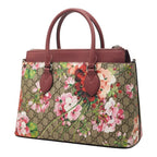 Gucci GG Blooms Handbag Beige Pink Leather — view 2