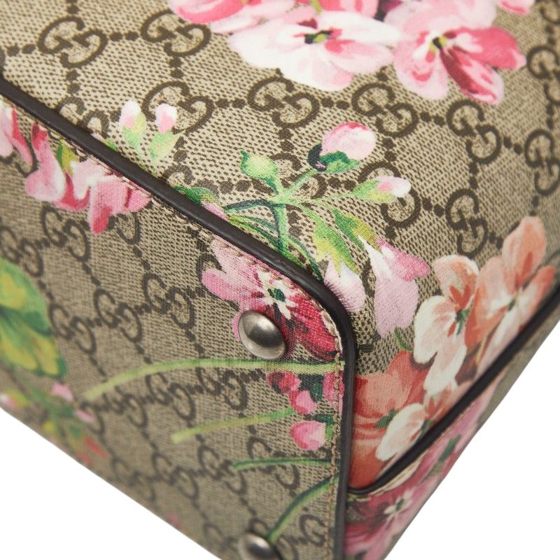 Gucci GG Blooms Handbag Beige Pink Leather — view 6