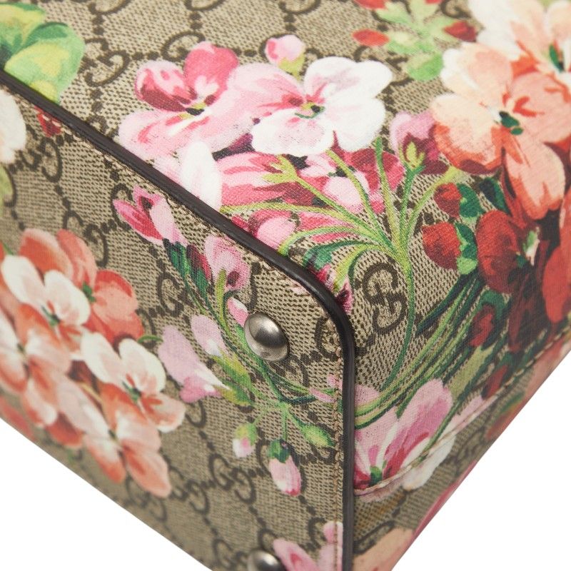 Gucci GG Blooms Handbag Beige Pink Leather — view 4