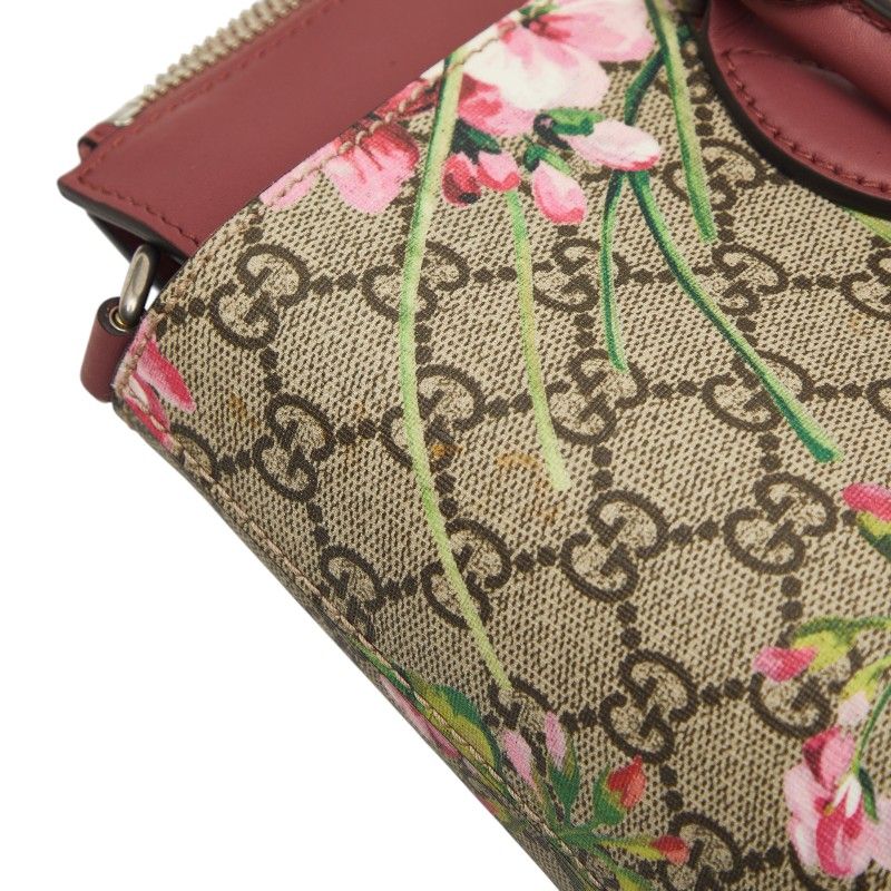 Gucci GG Blooms Handbag Beige Pink Leather — view 8