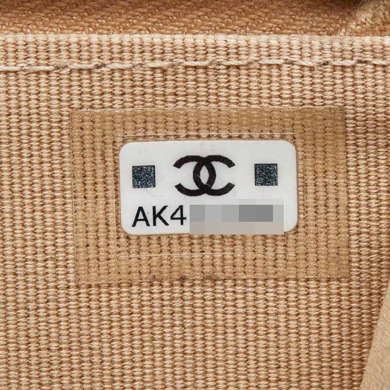 Chanel Quilted CC Logo Coin Case Card Fragment Beige Lambskin Rhinestone — view 8
