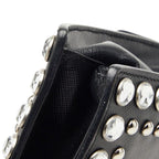 Prada Studded 2-Way Shoulder Bag Black Saffiano Leather Visual — view 4