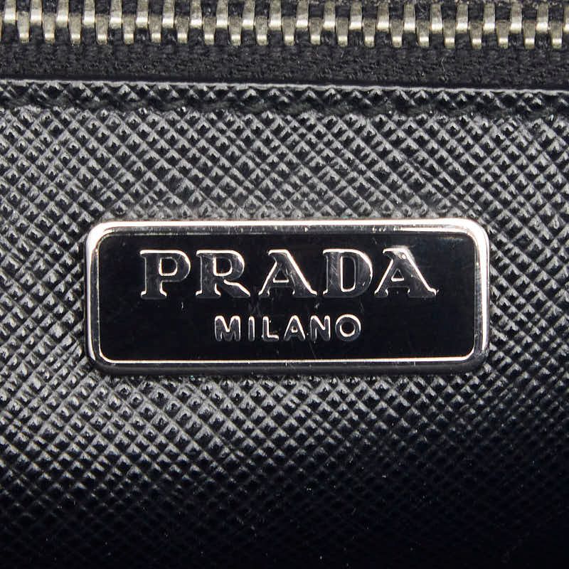 Prada Studded 2-Way Shoulder Bag Black Saffiano Leather Visual — view 7