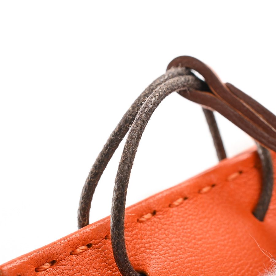 Hermes Charm Sac Orange Keychain — view 5