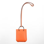 Hermes Charm Sac Orange Keychain — view 2