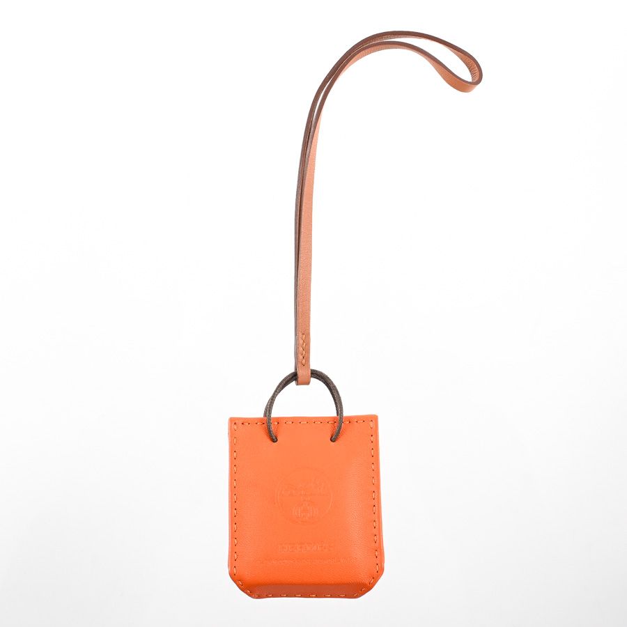 Hermes Charm Sac Orange Keychain — view 2