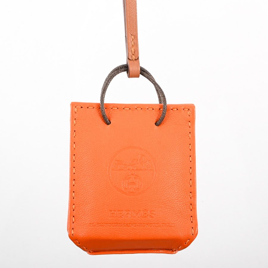 Hermes Charm Sac Orange Keychain — view 3
