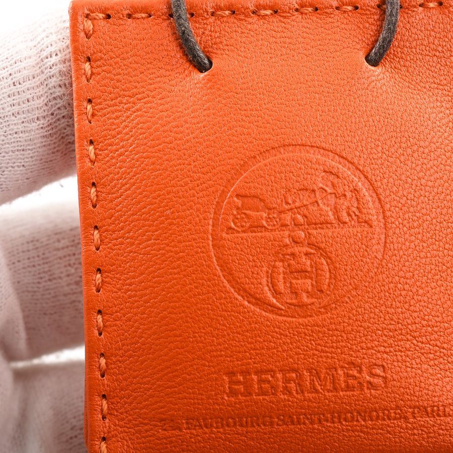 Hermes Charm Sac Orange Keychain — view 6