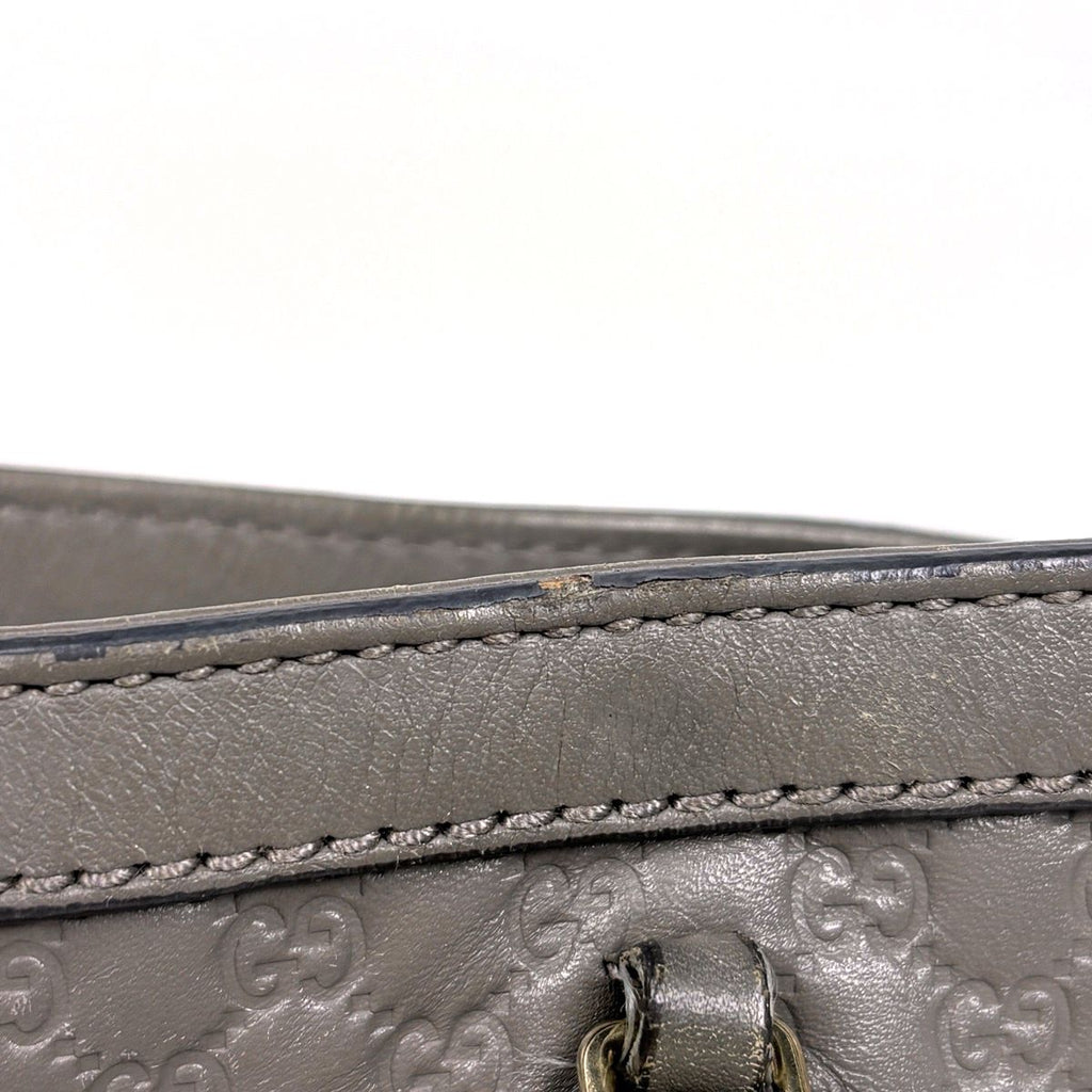Gucci Micro Guccissima 2-Way Shoulder Bag Tote Leather Gray — view 5