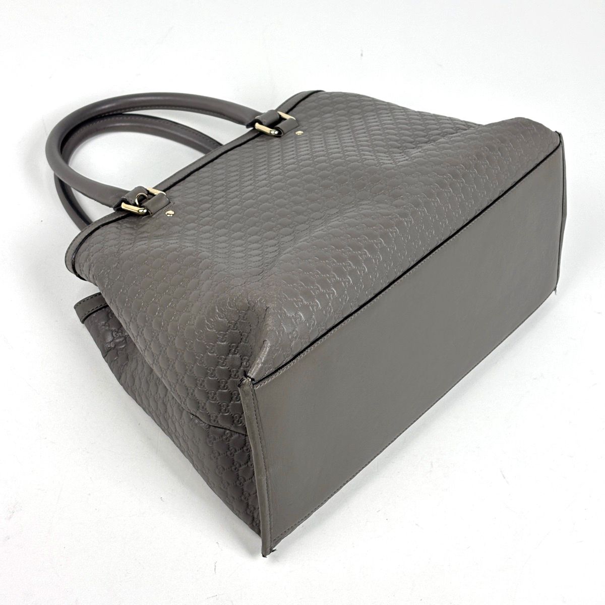 Gucci Micro Guccissima 2-Way Shoulder Bag Tote Leather Gray — view 2