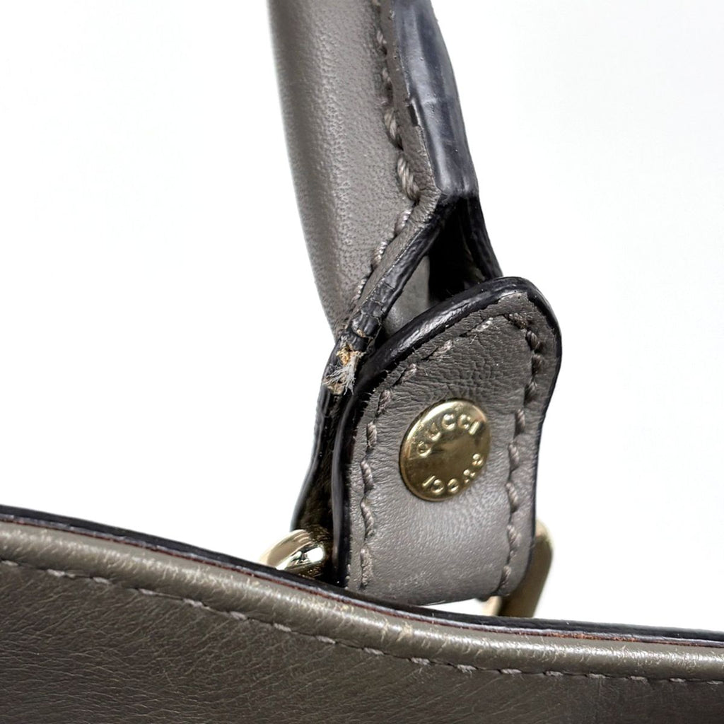 Gucci Micro Guccissima 2-Way Shoulder Bag Tote Leather Gray — view 8