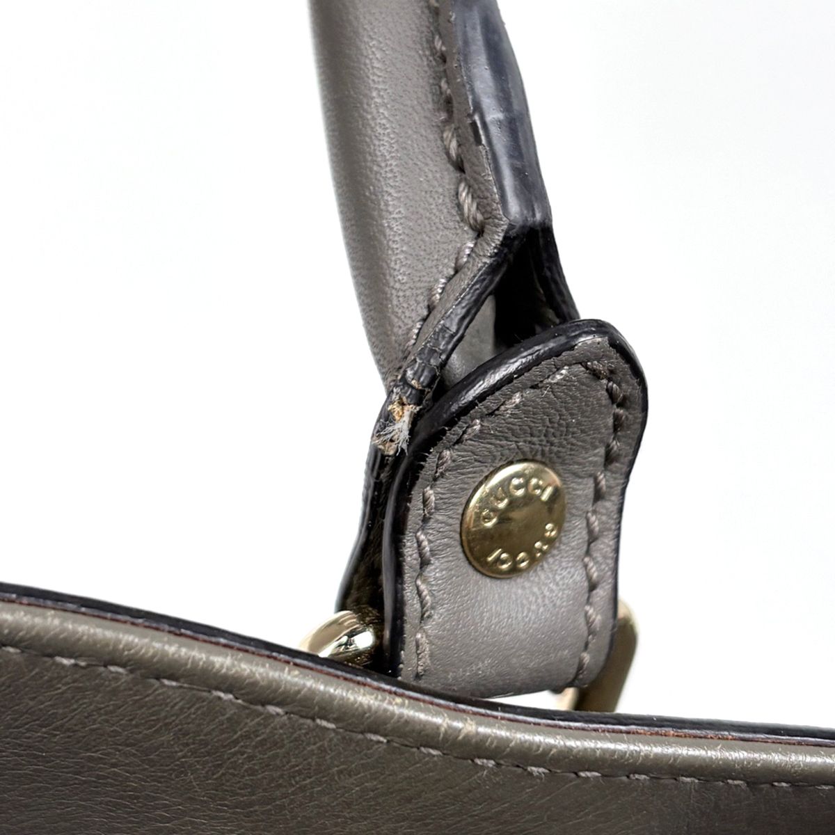 Gucci Micro Guccissima 2-Way Shoulder Bag Tote Leather Gray — view 8