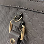 Gucci Micro Guccissima 2-Way Shoulder Bag Tote Leather Gray — view 6