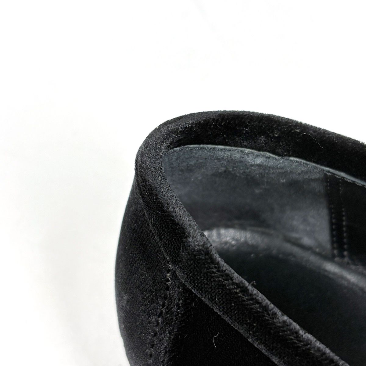 Hermes H Logo Loafers Shoes Suede Black — view 4