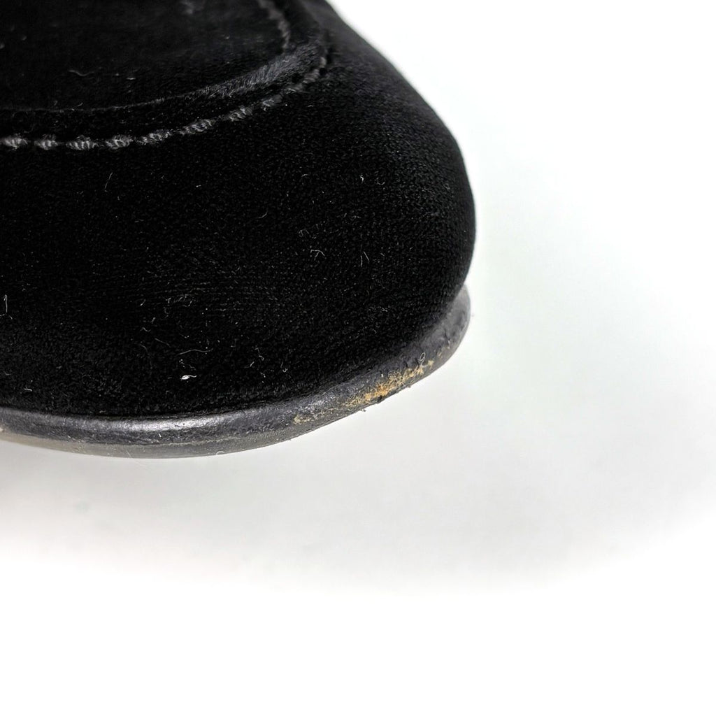 Hermes H Logo Loafers Shoes Suede Black — view 5