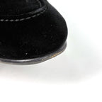 Hermes H Logo Loafers Shoes Suede Black — view 5