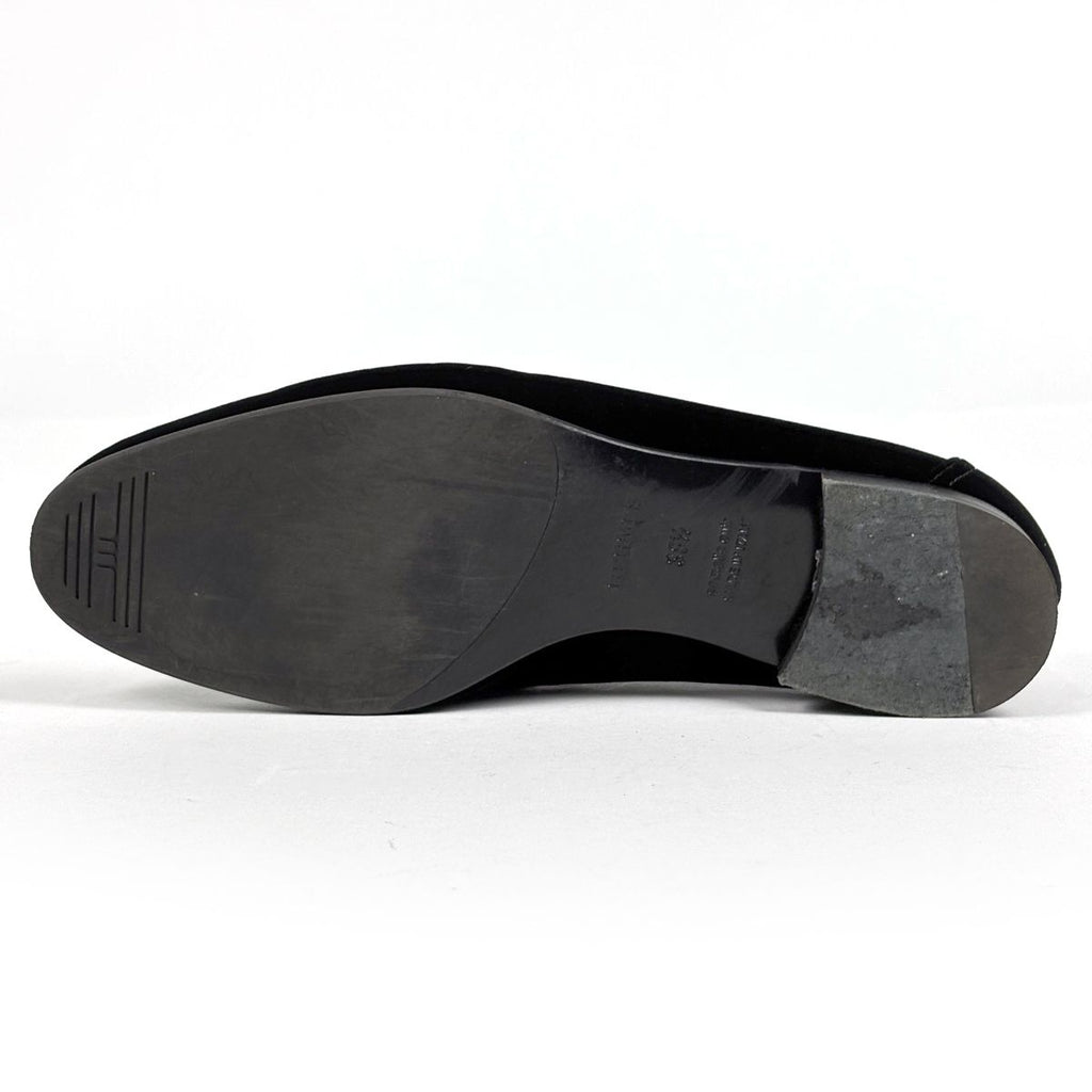 Hermes H Logo Loafers Shoes Suede Black — view 2