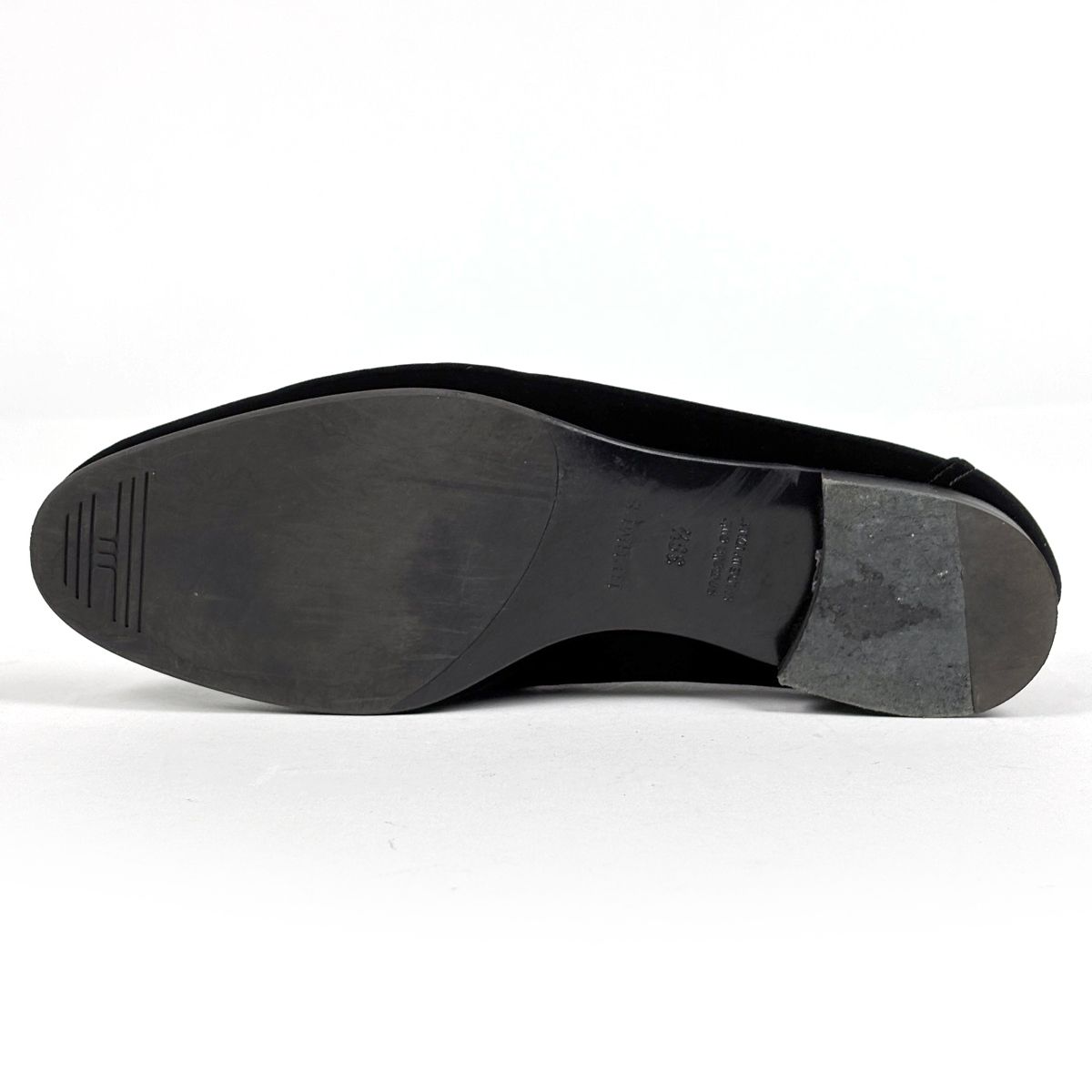 Hermes H Logo Loafers Shoes Suede Black — view 2