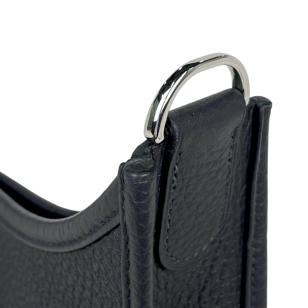 Hermes Evelyne 3 PM Perforated H Logo Dark Navy Black Shoulder Bag Taurillon — view 7