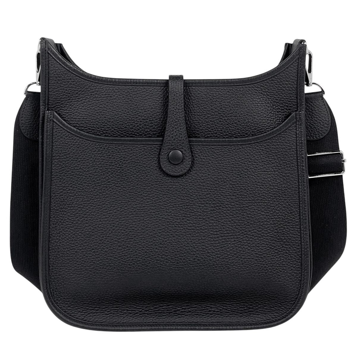 Hermes Evelyne 3 PM Perforated H Logo Dark Navy Black Shoulder Bag Taurillon — view 3