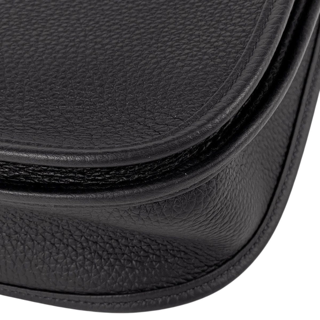 Hermes Evelyne 3 PM Perforated H Logo Dark Navy Black Shoulder Bag Taurillon — view 6