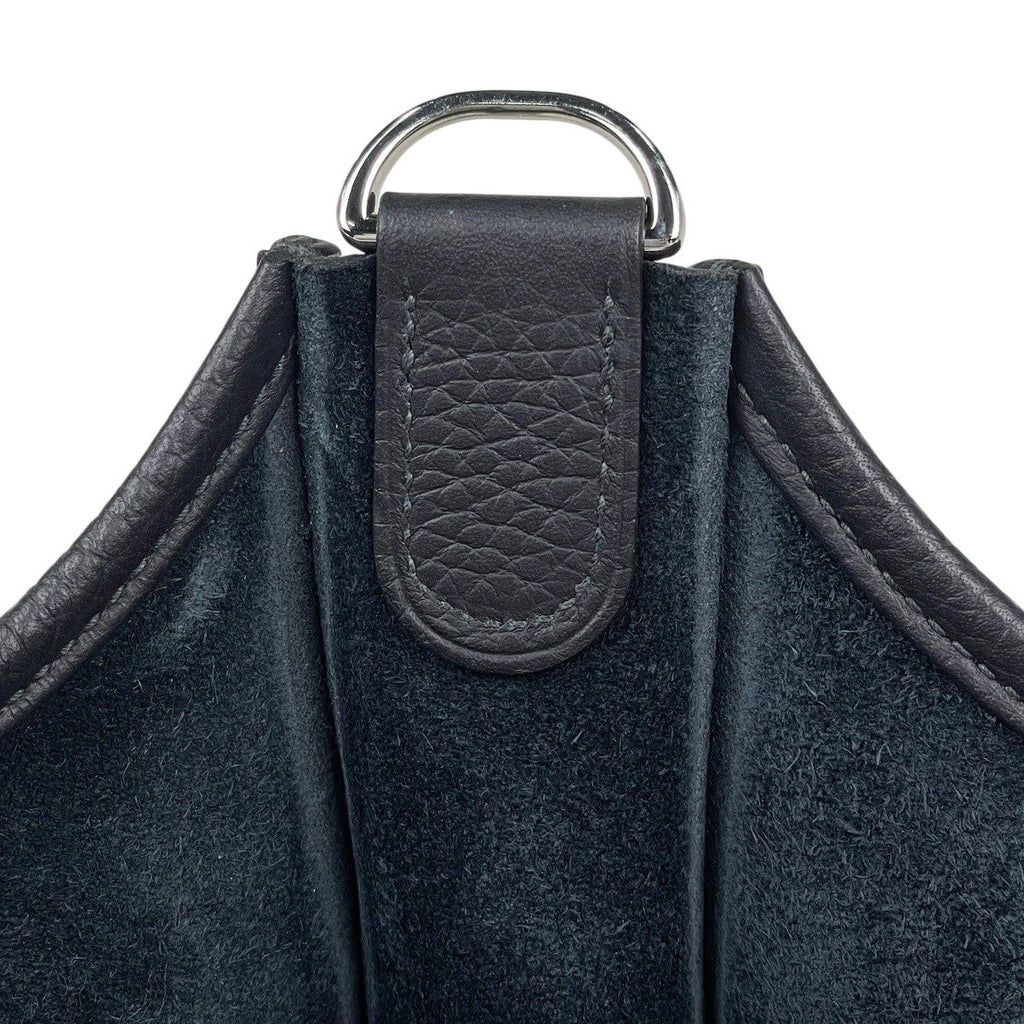 Hermes Evelyne 3 PM Perforated H Logo Dark Navy Black Shoulder Bag Taurillon — view 9
