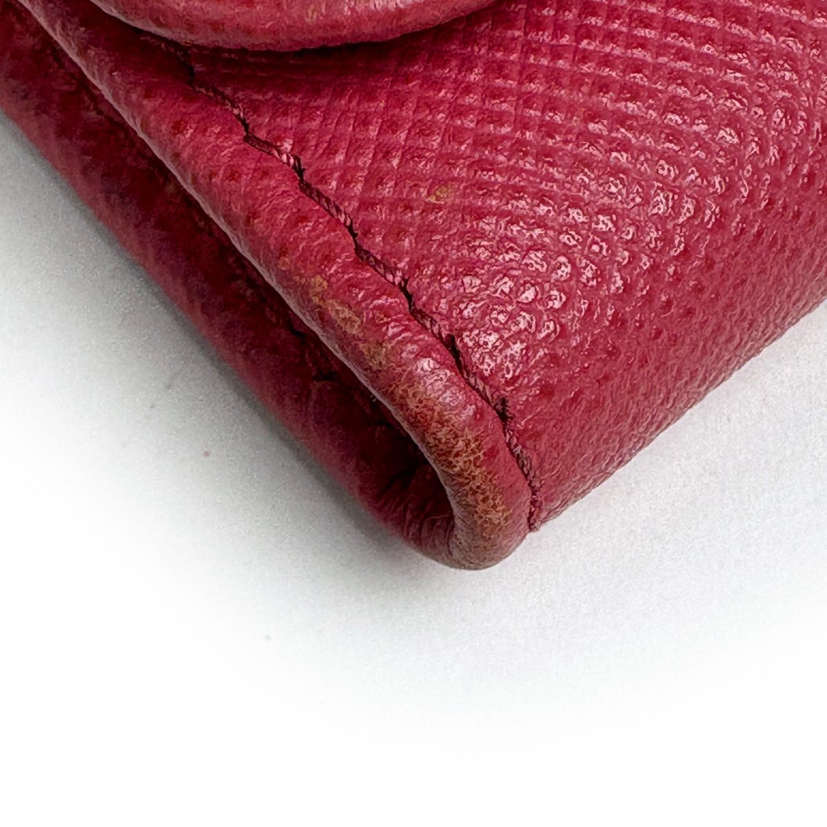 Prada Logo 6 Row Key Case Saffiano Leather Pink Key Holder — view 3