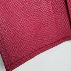 Prada Logo 6 Row Key Case Saffiano Leather Pink Key Holder — view 6