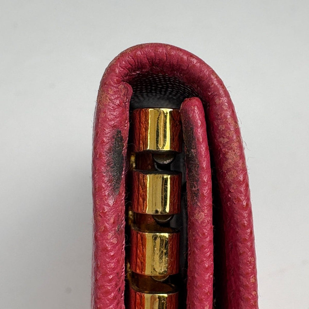 Prada Logo 6 Row Key Case Saffiano Leather Pink Key Holder — view 4