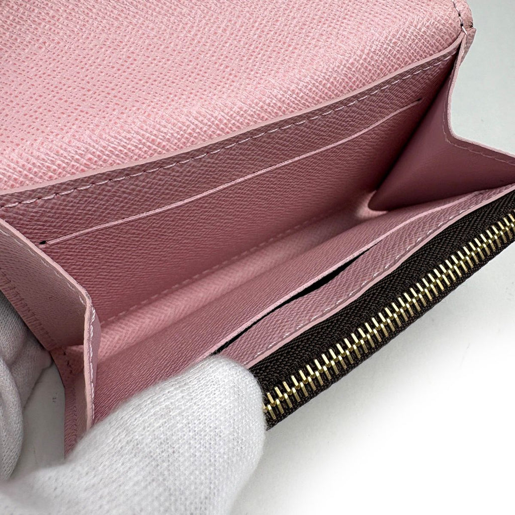 Louis Vuitton Porte-Monnaie Rosalie Coin Case Monogram Brown Rose Ballerine — view 6