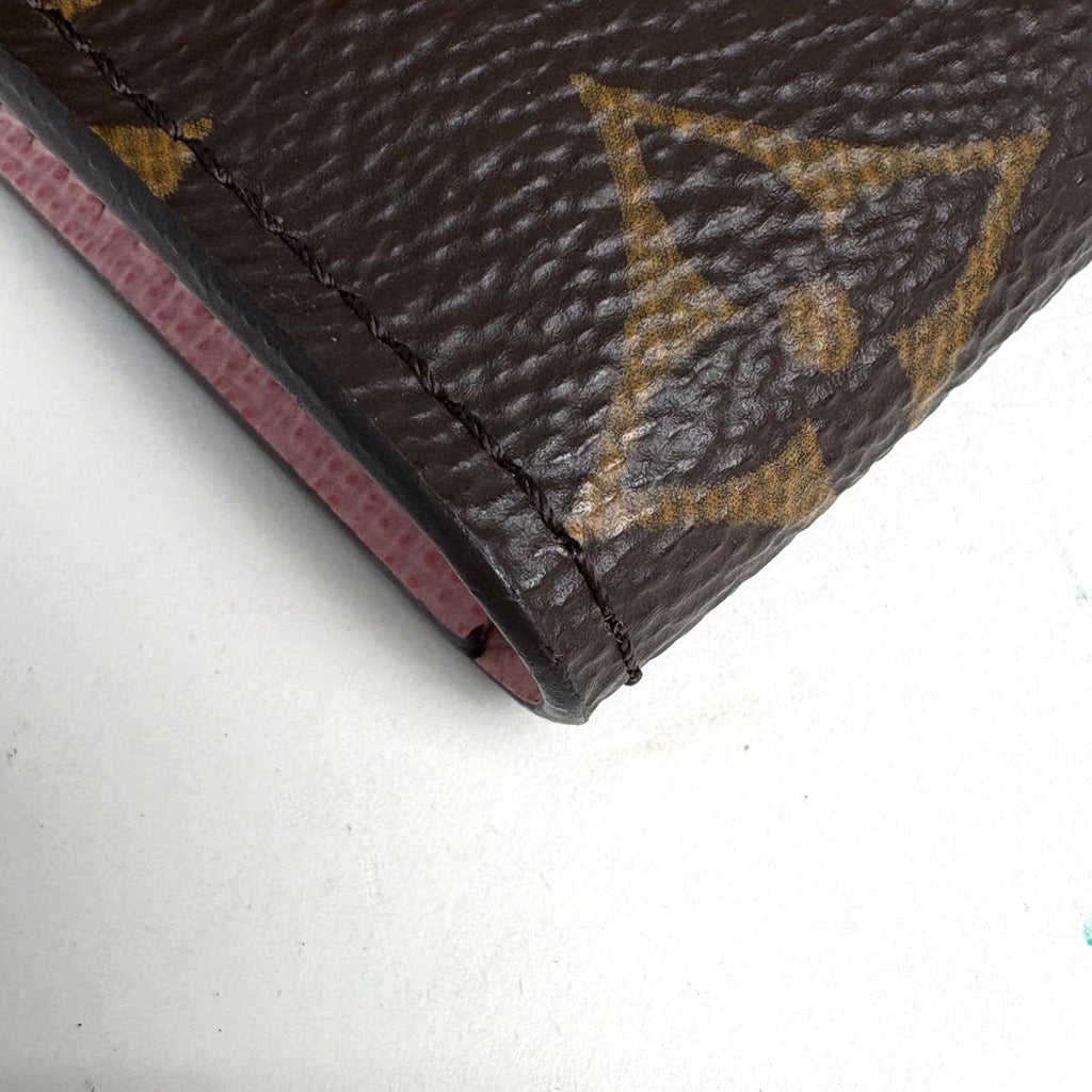 Louis Vuitton Porte-Monnaie Rosalie Coin Case Monogram Brown Rose Ballerine — view 3