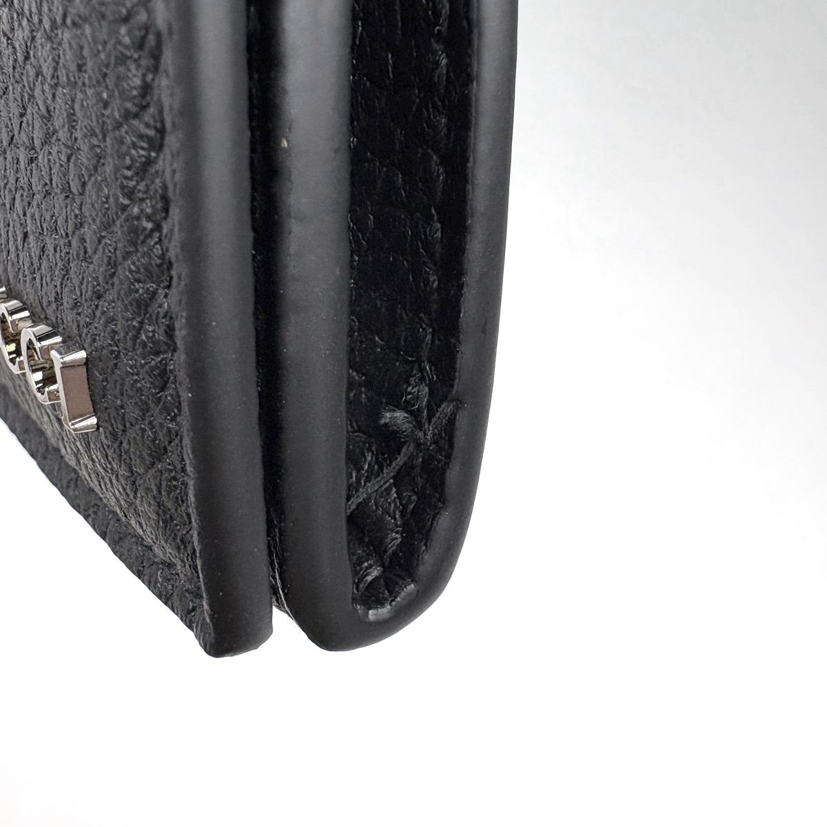 Gucci Logo Card Case Leather Black — view 3