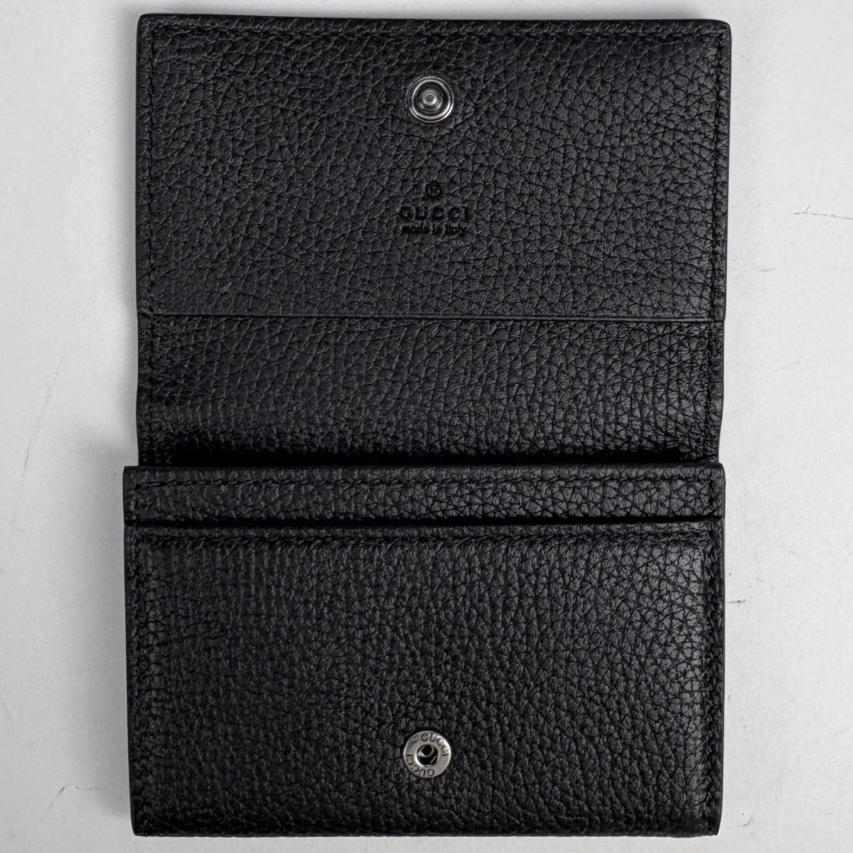 Gucci Logo Card Case Leather Black — view 5
