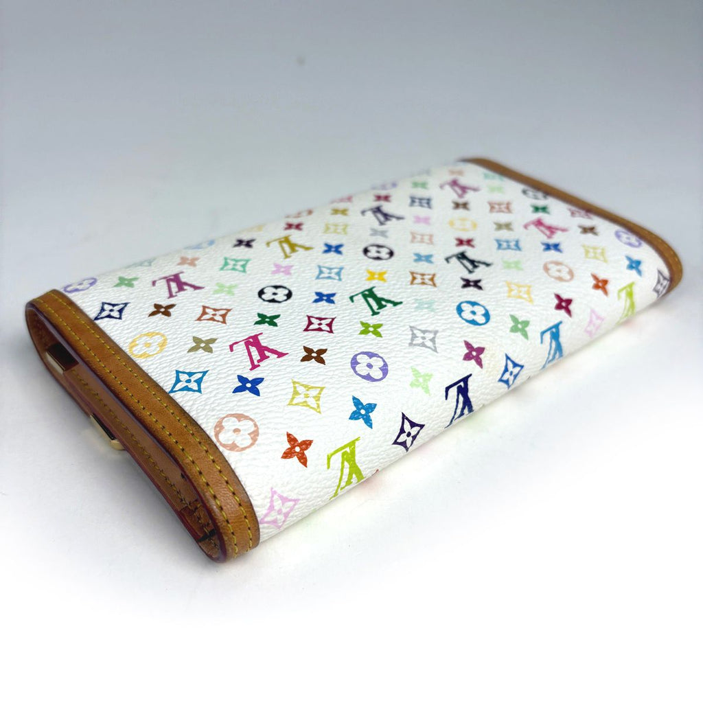 Louis Vuitton Porte Tresor International Wallet Monogram Multicolor Blanc — view 2