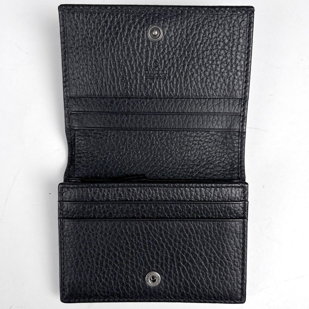 Gucci GG Marmont Mini Wallet Double Bifold Leather Black — view 5