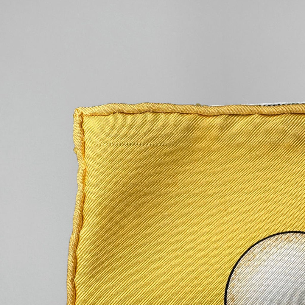 Hermes Carre 90 la Musique Des Spheres Music of the Scarf Silk Yellow Multicolor — view 3