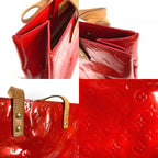 Louis Vuitton Shoulder Bag Reed MM Monogram Vernis Canvas Rouge Red — view 9