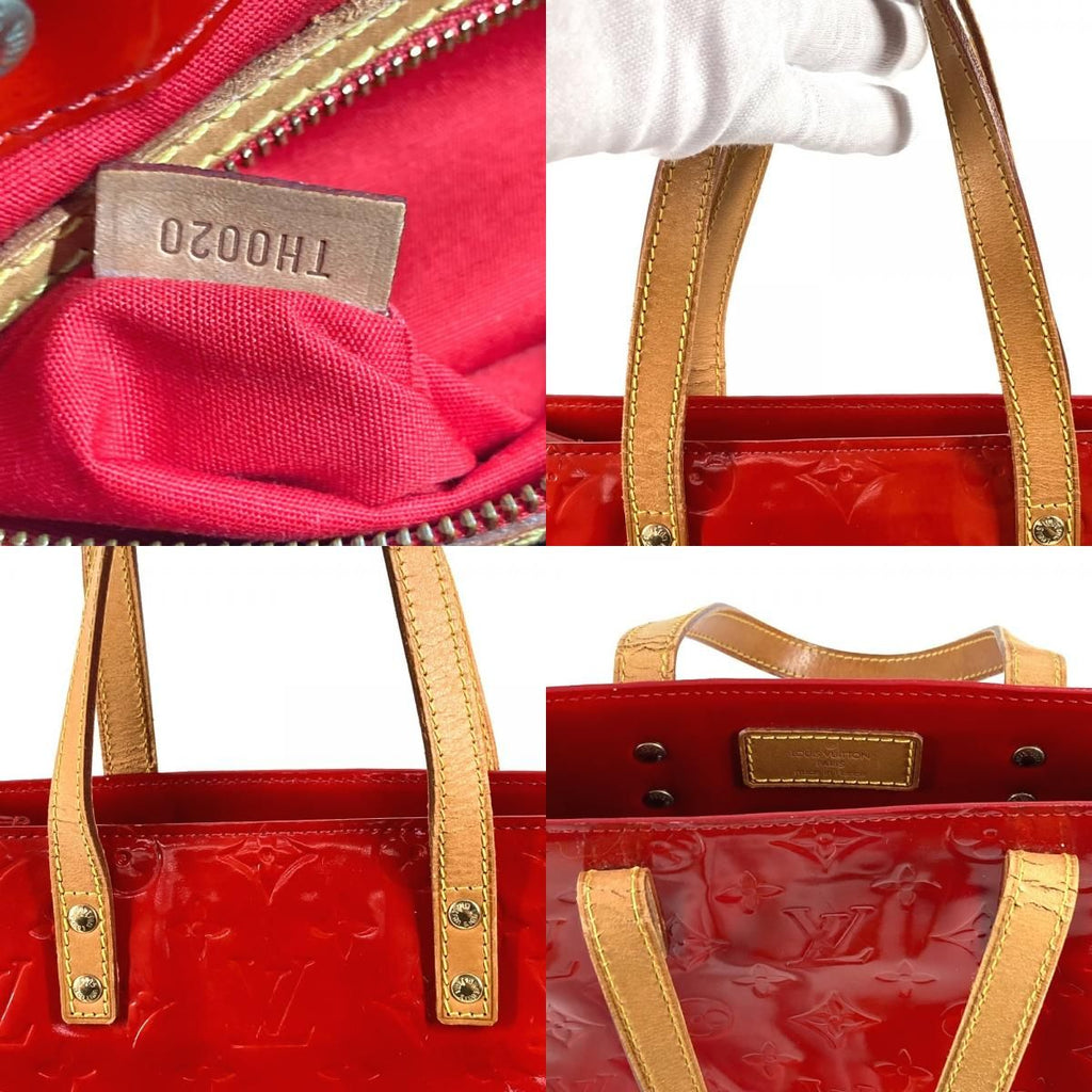 Louis Vuitton Shoulder Bag Reed MM Monogram Vernis Canvas Rouge Red — view 8