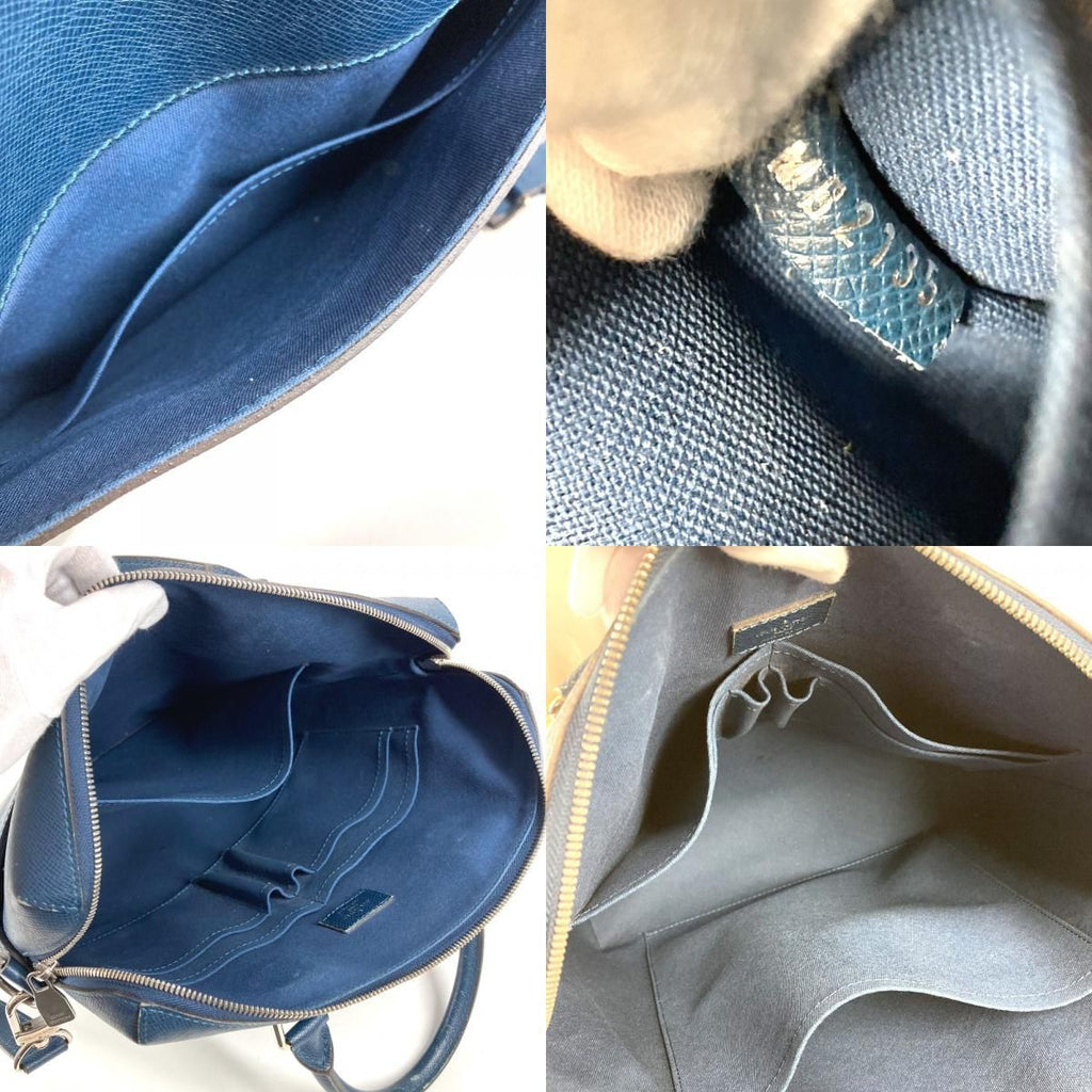 Louis Vuitton Shoulder Bag Grigori Taiga Leather Ocean Blue — view 8