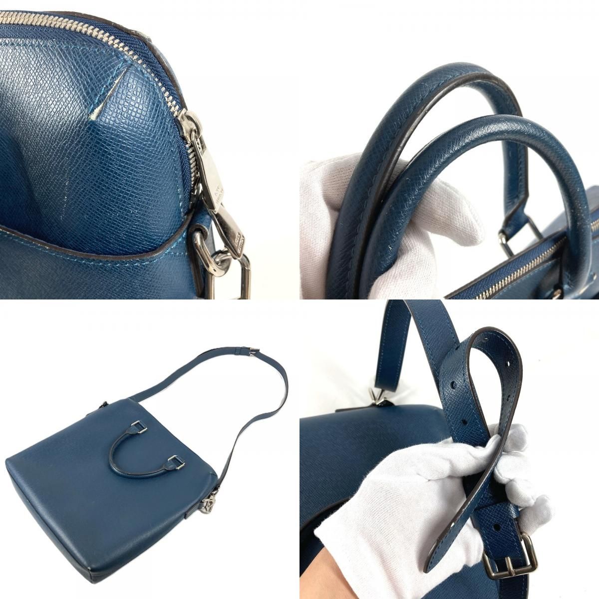 Louis Vuitton Shoulder Bag Grigori Taiga Leather Ocean Blue — view 9