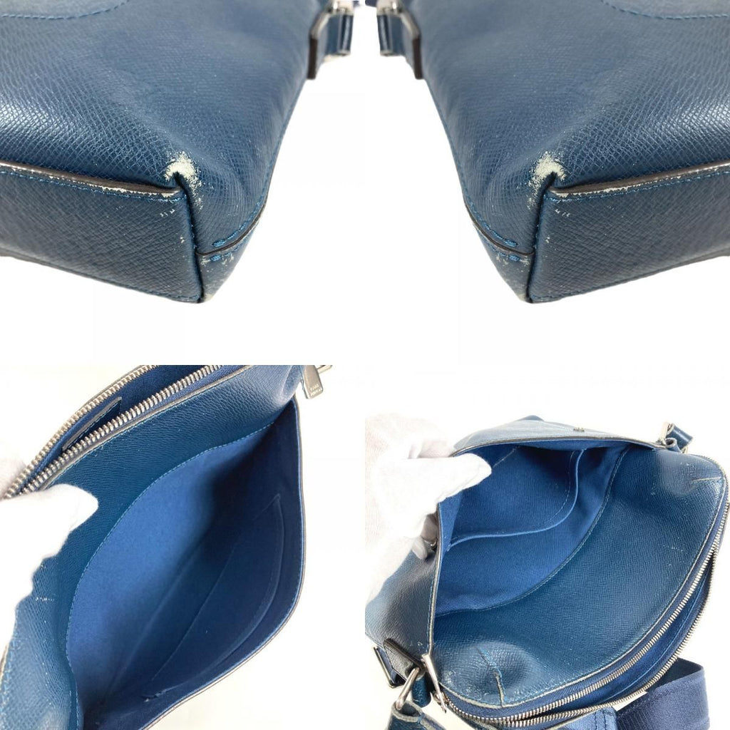 Louis Vuitton Shoulder Bag Grigori Taiga Leather Ocean Blue — view 8