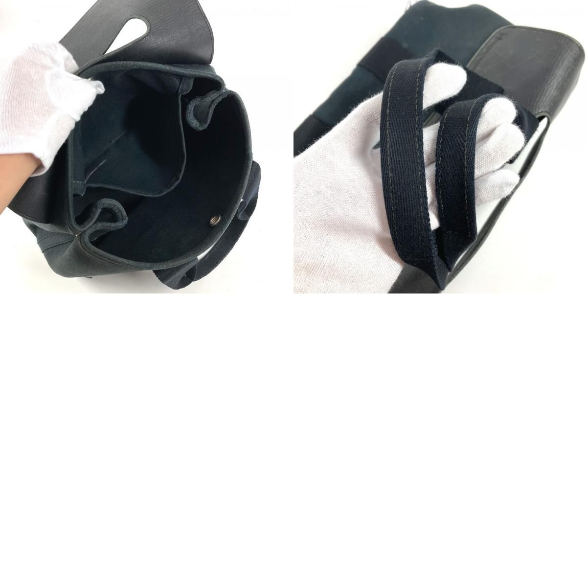 Hermes Handbag Valparaiso PM Cotton Black — view 9
