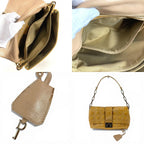 Dior Shoulder Bag Cannage Logo Chain Enamel Beige — view 8