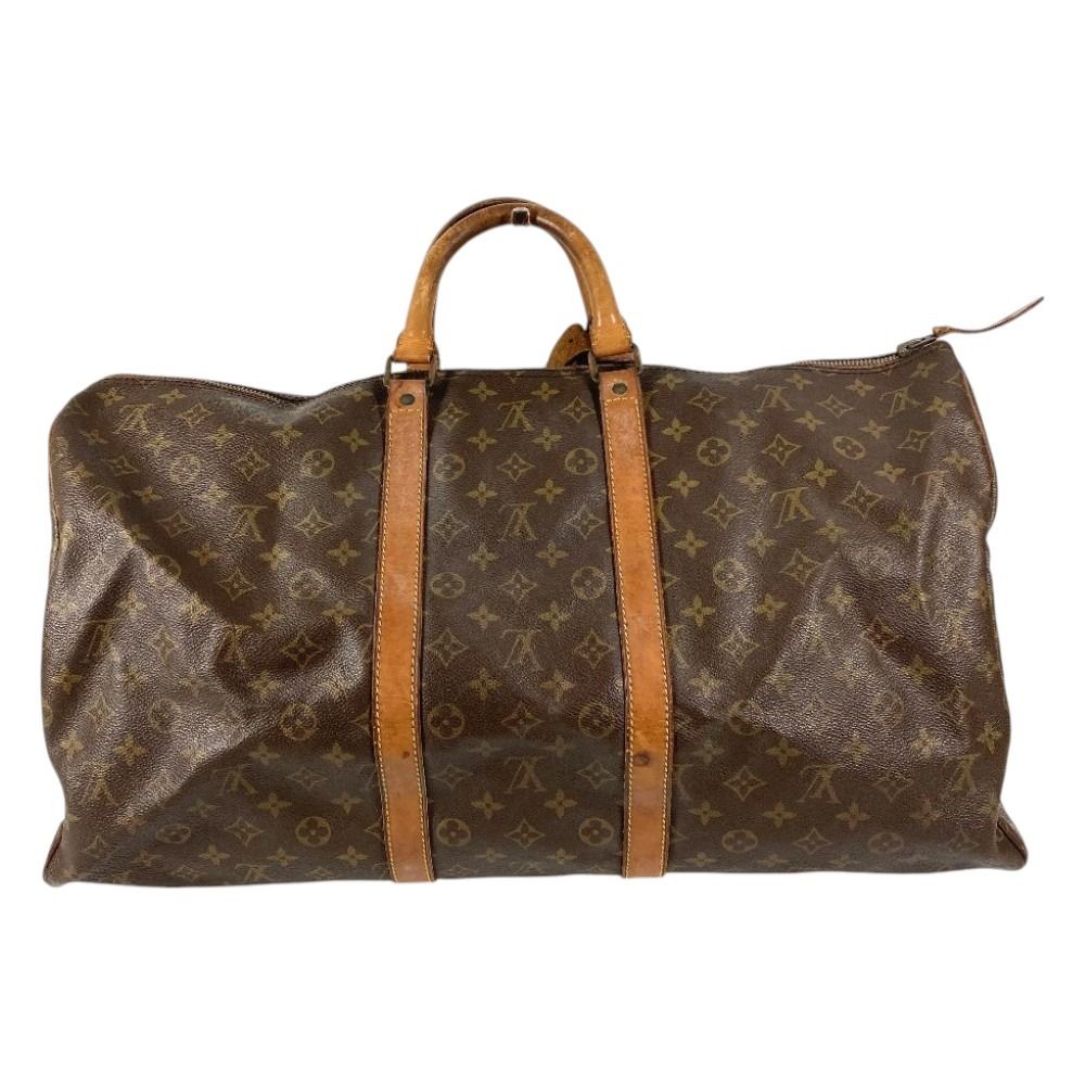 Louis Vuitton Boston Bag Keepall 55 Debeso Monogram Canvas Brown — view 2