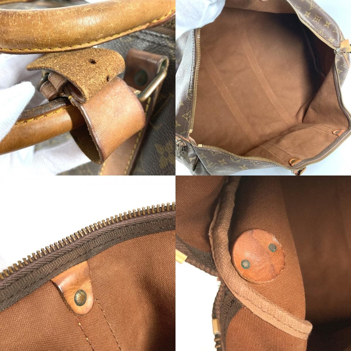 Louis Vuitton Boston Bag Keepall 55 Debeso Monogram Canvas Brown — view 8