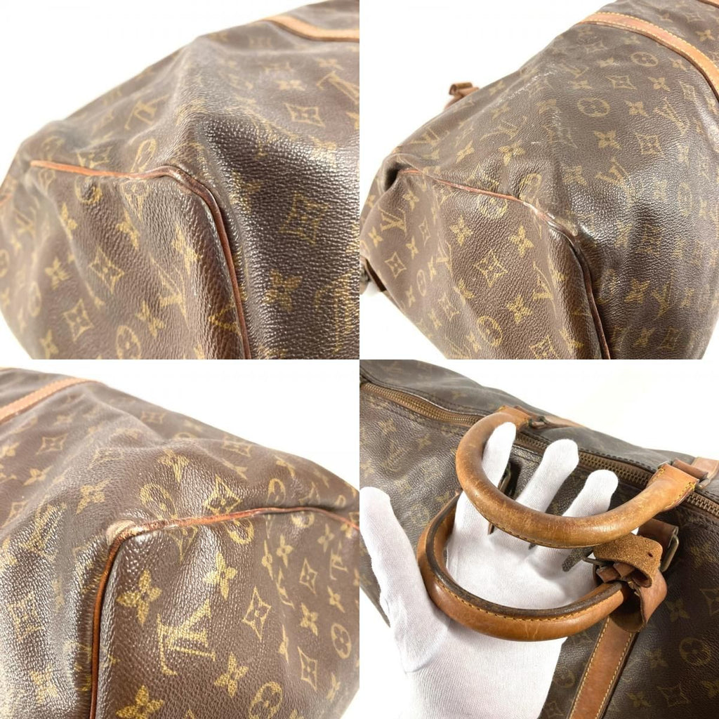 Louis Vuitton Boston Bag Keepall 55 Debeso Monogram Canvas Brown — view 7
