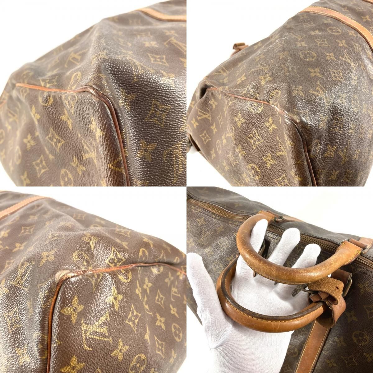 Louis Vuitton Boston Bag Keepall 55 Debeso Monogram Canvas Brown — view 7